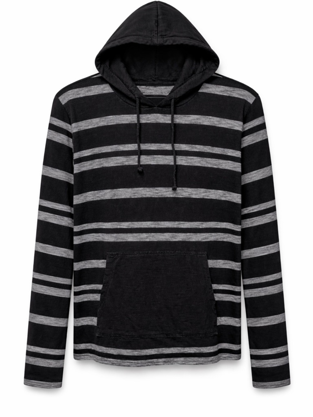 American Rag Black & Gray Striped Hooded Long-Sleeve Shirt (174)